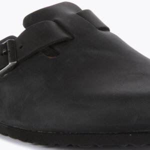 Birkenstock Boston Clogs | Black genuine leather for Men and Women