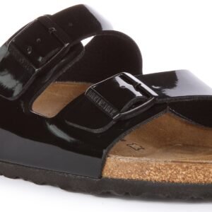 Birkenstock Arizona Sandals | Patent Black Birko-Flor for Men and Women