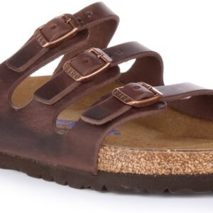 Birkenstock Florida Sandals | Dark Brown genuine leather for Women