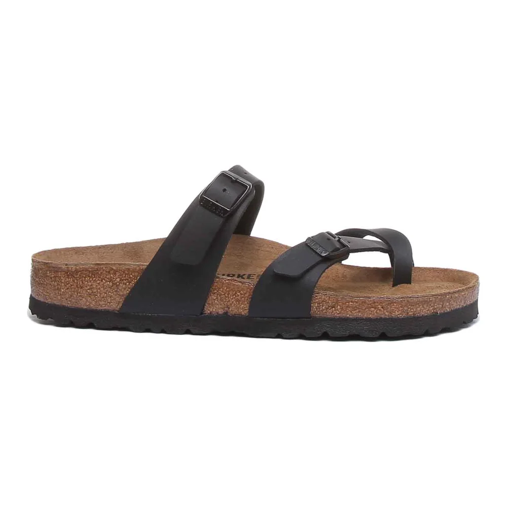 Birkenstock Mayari Sandals | Black Birko-Flor - Metallic Finish for Women