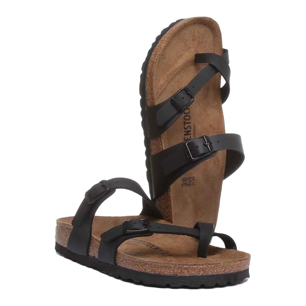 Birkenstock Mayari Sandals | Black Birko-Flor - Metallic Finish for Women