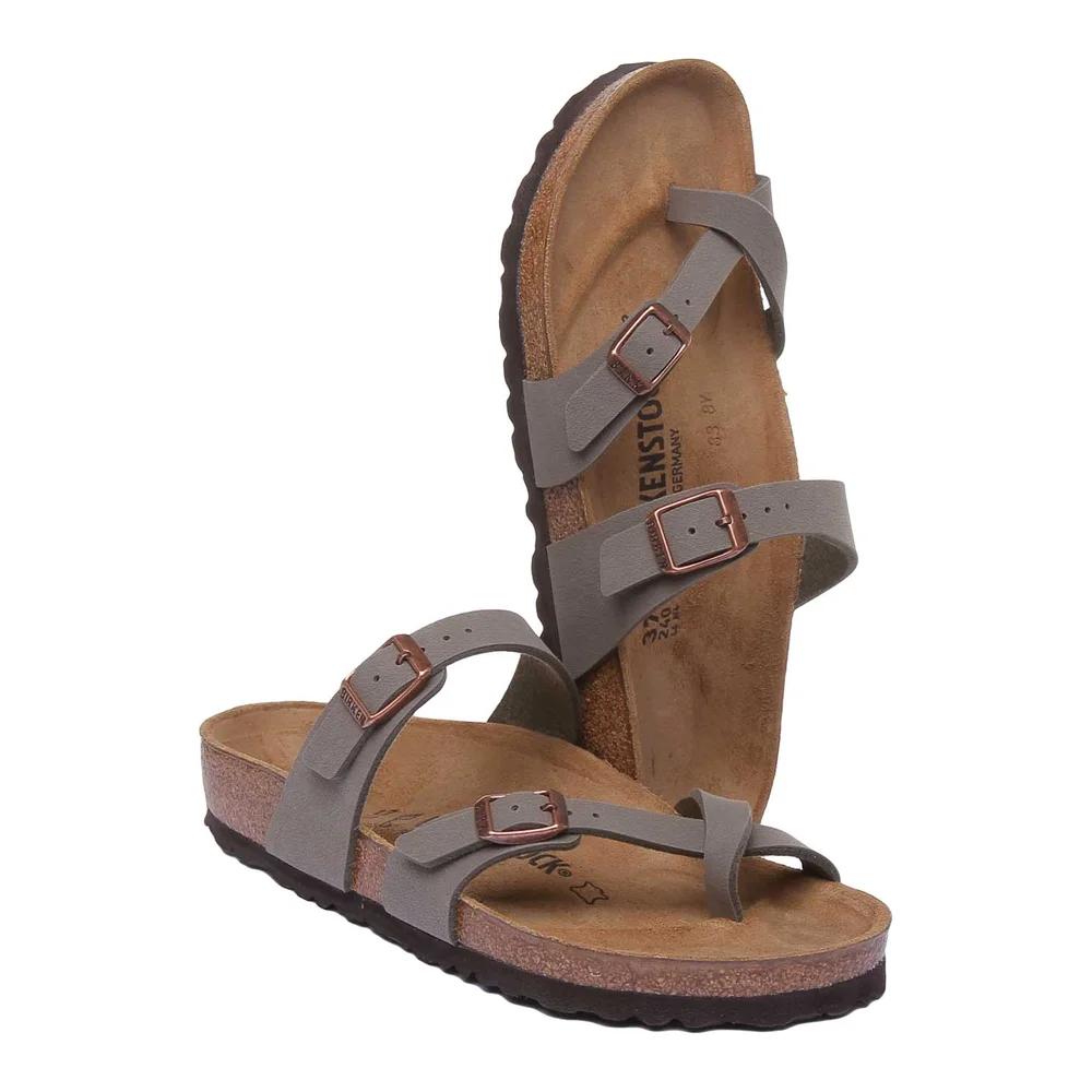 Birkenstock Mayari Sandals | Stone Birko-Flor - Metallic Finish for Women