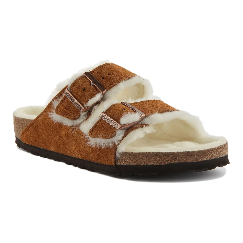 Birkenstock Arizona Sandals | Mink shearling-lined suede for Women
