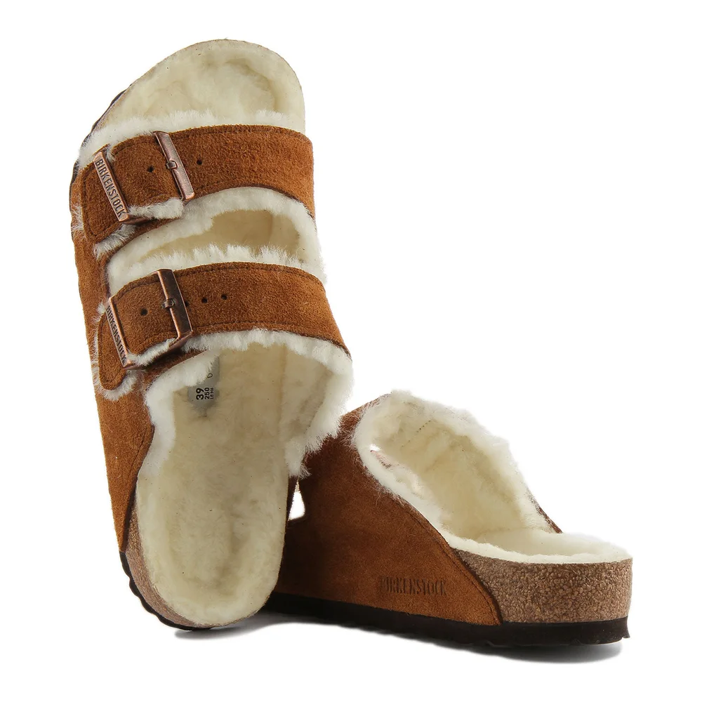 Birkenstock Arizona Sandals | Mink shearling-lined suede for Women