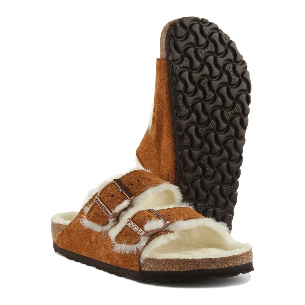 Birkenstock Arizona Sandals | Mink shearling-lined suede for Women