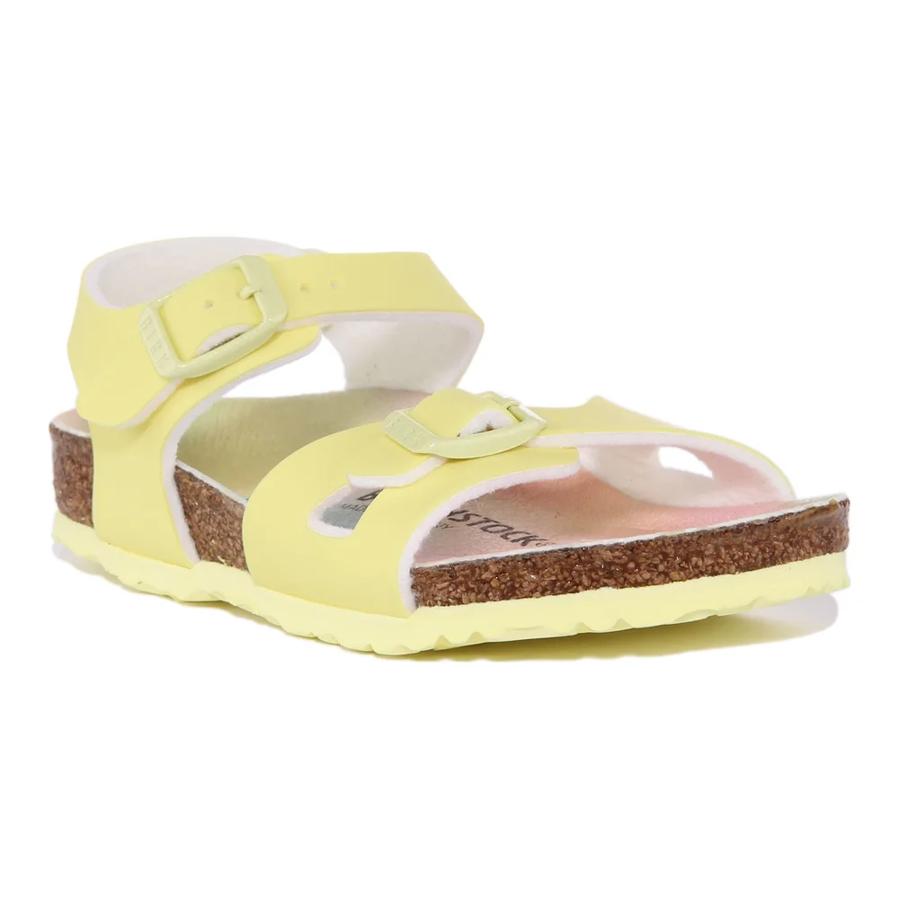 Birkenstock Rio Sandals | Pink Birko-Flor - Metallic Finish for Kids