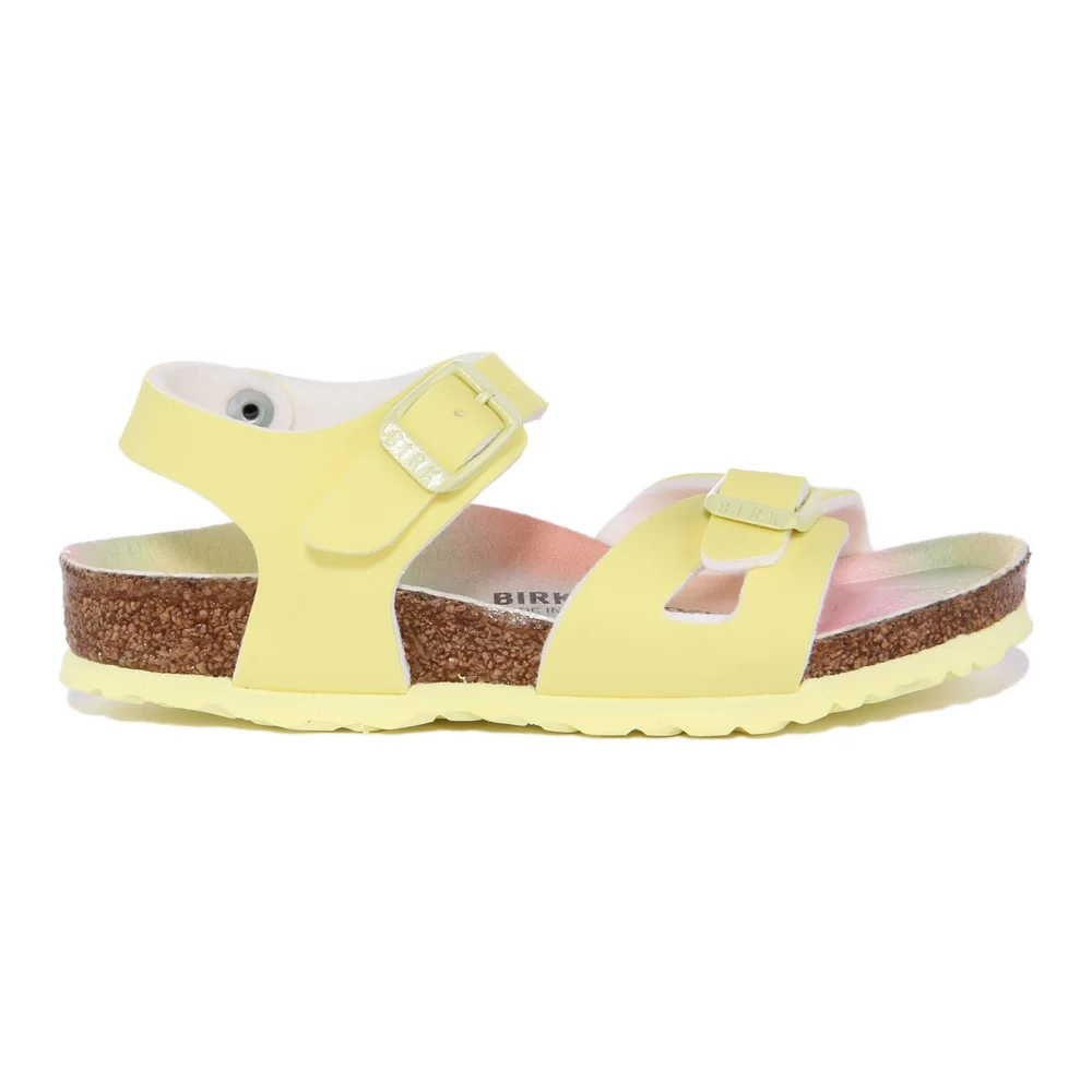 Birkenstock Rio Sandals | Pink Birko-Flor - Metallic Finish for Kids