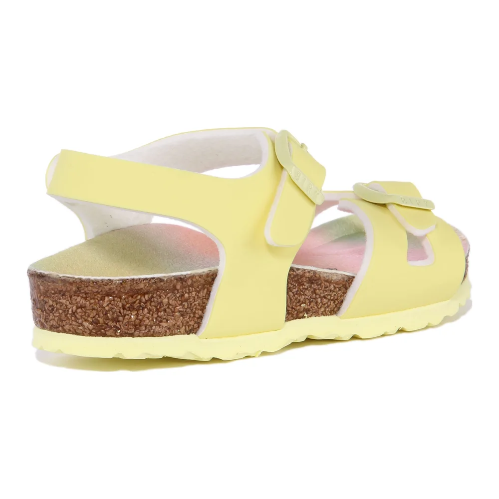 Birkenstock Rio Sandals | Pink Birko-Flor - Metallic Finish for Kids