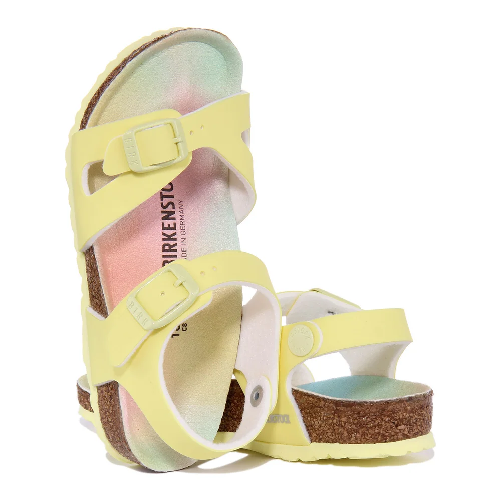 Birkenstock Rio Sandals | Pink Birko-Flor - Metallic Finish for Kids