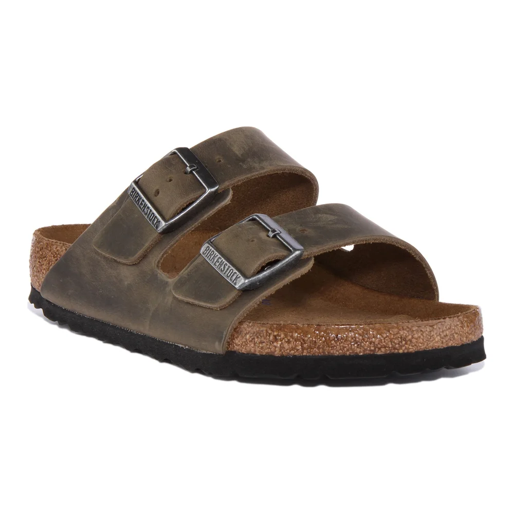 Birkenstock Arizona Sandals | Olive nubuck leather for Women