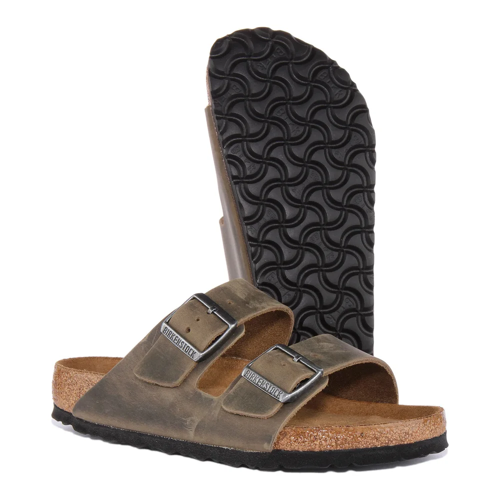 Birkenstock Arizona Sandals | Olive nubuck leather for Women